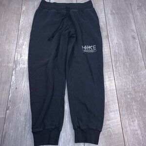Nike Sportswear Womens Large Black Swoosh Fleece Joggers High Rise Pullon Street